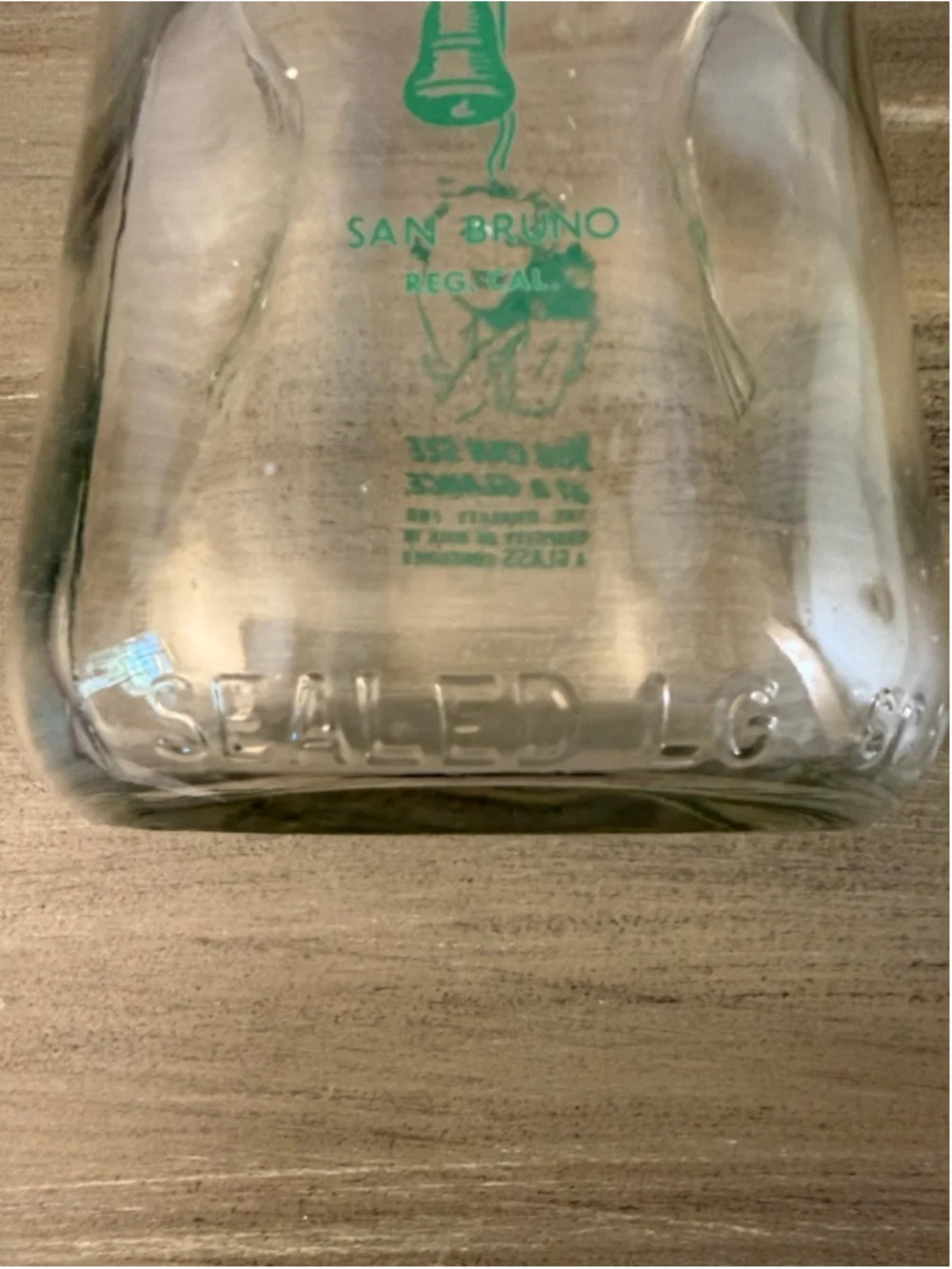 vintage El Camino Creamery half-gallon glass milk bottle San Bruno, CA